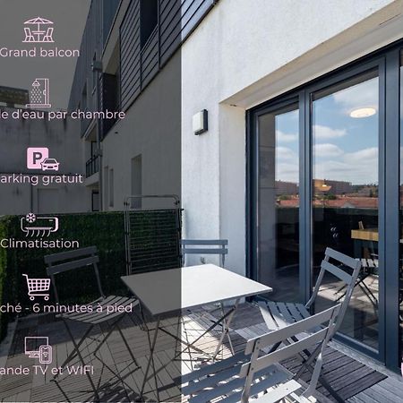 Le Saint Exupery - T3 Centre Ville Avec Balcon + Parking Gratuit Toulouse Luaran gambar